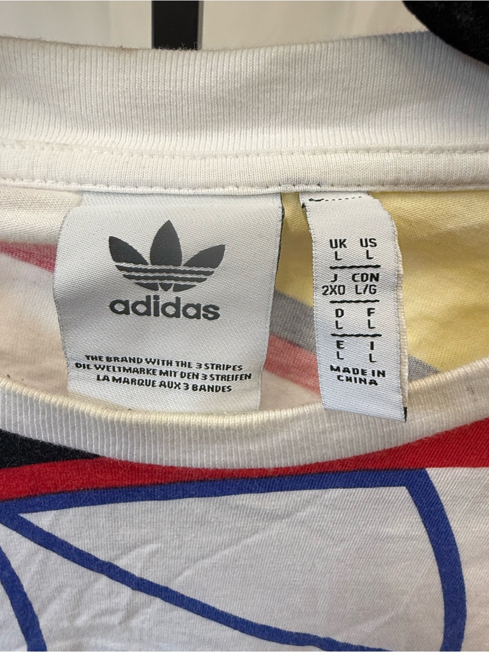 Adidas Originals Logo Play Trefoil T-shirt Mens Large bold multicolor soccer - Picture 3 of 4